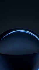 Wall Mural - digital technology blue abstract sphere curve illustration poster background