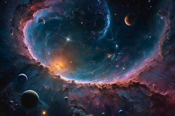 Wall Mural - earth and galaxy