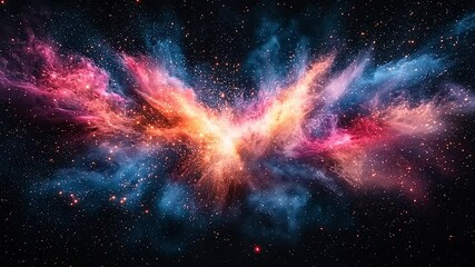Wall Mural - Colorful nebula in deep space