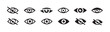 © MDABDUR - Eye icon set. Eyesight symbol. Simple eye collection.See and unsee symbol. Show password. Vector illustration eps 10.