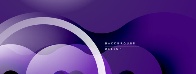 Aufkleber - Abstract purple background. Overlapping shapes create dynamic, modern visual effect. Minimalist design suitable for digital projects.