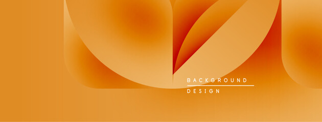 Fototapete - Abstract orange waves create dynamic background. Smooth gradients suggest movement, warmth, modern aesthetic. Text reads background design.