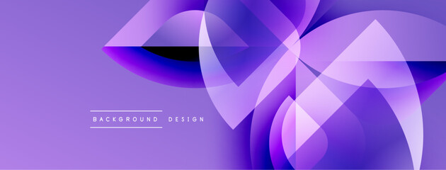 Fototapete - Abstract purple design features flowing shapes, gradients. Modern background ideal for digital projects, presentations.