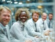 © Emma - Formal Boardroom Discussion with Diverse Professionals and Glassware