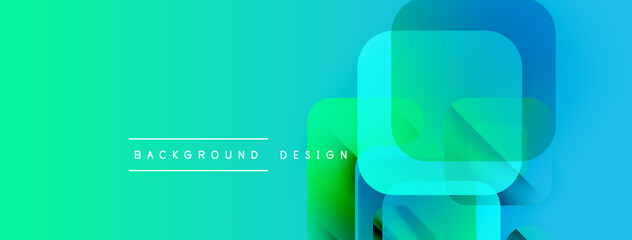 Aufkleber - Abstract gradient background. Overlapping squares create dynamic visual effect. Modern design elements, vibrant colors, smooth transitions.
