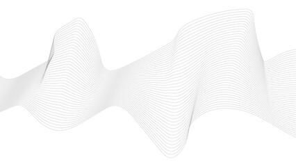 Canvas Print - abstract black lines wave curve motion on white background. abstract gray line with white background