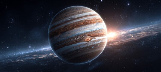 Wall Mural - jupiter planet. generative ai technology.