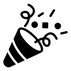 party popper Solid icon