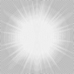 Fototapete - Halftone gradient sun rays pattern. Abstract halftone vector dots background. monochrome dots pattern. Vector background in comic book style with sunburst rays and halftone. Retro pop art design.