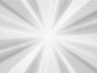 Leinwandbilder - Halftone texture dot radial background, cartoon comic retro pop art dot border, halftone shadow