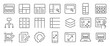 © antto - Template icon set. It included mockup, wireframe, grid system, layout, web, responsive design and more icons. Editable Vector Stroke.