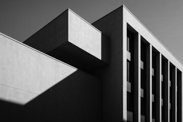 Aufkleber - Modern Architectural Design Featuring Geometric Shapes and Shadows