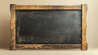 © SashaMagic - Empty rustic blackboard with a wooden frame, ready for use.