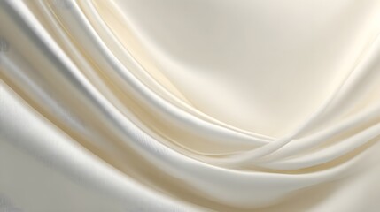 Aufkleber - Elegant and luxurious pearl cream satin fabric with a soft subtle texture and gentle lighting gradient creating a minimalist and sophisticated background