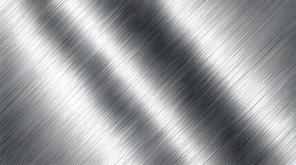 Aufkleber - A sleek and sophisticated brushed silver metal texture featuring soft diagonal light reflections and a clean seamless gradient surface creating a luxurious material background