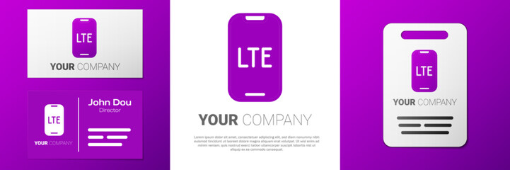 Wall Mural - logotype lte network icon isolated on white background. logo design template element. vector