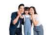 © STOCK88PHOTOGRAPHER - portrait of a happy asian family posing on a PNG  background