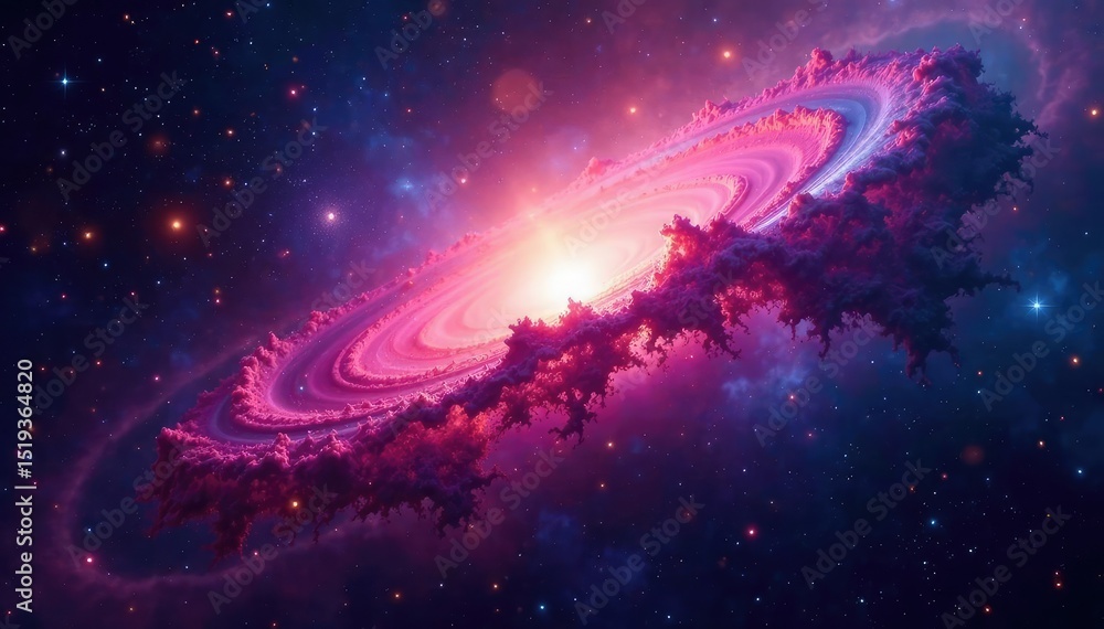 Stunning nebula in deep space, vibrant colors and cosmic dust ...