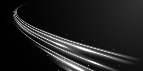 Wall Mural - beautiful light speed line background on black background abstract design vector illustration
