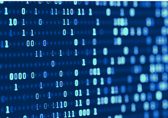 hacking code screen. vector matrix background. stream of binary code on screen. data and technology,