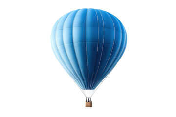 blue hot air balloon isolated on black background adventure sky transportation isolated object on tr