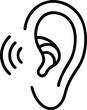 © GFX - Ear hearing sound listen audio sense organ human body part medical illustration vector graphic design