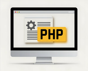 php programming language on computer screen