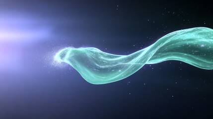 Aufkleber - A mesmerizing abstract representation of light waves, signifying energy and motion in a cosmic environment.
