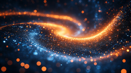 Aufkleber - A vibrant swirl of cosmic colors illustrating the beauty of space and energy in a stunning abstract representation.