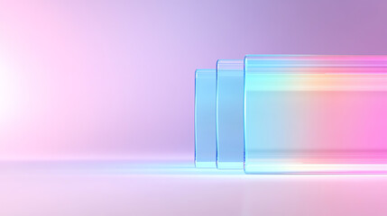Aufkleber - Abstract blurred shapes in vibrant colors create a dynamic and modern design perfect for background use.