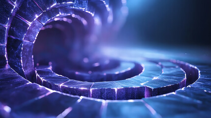 Poster - Abstract representation of dynamic energy waves in vivid colors, conveying movement and technology in a futuristic space.