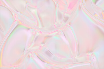 Poster - Abstract geometric crystal background, iridescent texture, liquid. 3d render.