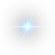 © blagorodez - Futuristic blue light PNG with transparent highlights, glow, sun rays and bokeh sparks. Radiant star effect for modern abstract design, luxurious overlays or colorful visual effects