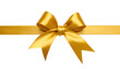 © DenisART - Golden ribbon with beautiful bow on transparent background