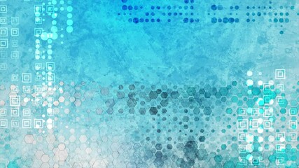 Aufkleber - Blue grunge texture wall with geometric pattern abstract background. Seamless looping retro tech motion design. Video animation Ultra HD 4K 3840x2160