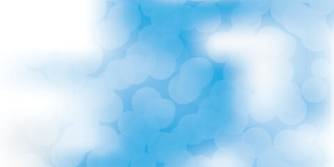 Wall Mural - Design Template, Abstract Blurred White and Blue Background - Vivid Bright Wide Scale Multipurpose Creative Vector Design with Bokeh Effect for Advertise, Web, Greeting Cards, Events or Posters