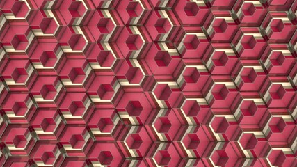 Leinwandbilder - Abstract loop animation of a complex geometric lattice. 3d rendering 4K
