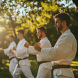 © Visual Studio - Karate Martial Arts Training at Sunset: Outdoor Dojo Practice for Discipline & Fitness in Nature