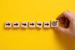 © tonstock - Progress toward a defined objective is represented by a series blocks aligned in a sequence symbolizing continuous achievement in goal-oriented business strategies