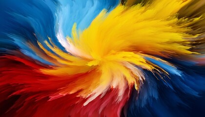 Leinwandbilder - colorful dynamic abstract background with red, blue and yellow splash
