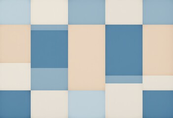Aufkleber - Pastel Harmony, Soft Color Blocks In Blue And Beige For Calm Marketing. Gentle Asymmetry Design, A Subtle Pattern For A Peaceful Backdrop, Ideal For Branding. Muted Tones Create A Relaxing Atmosphere,