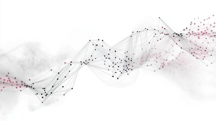 Wall Mural - abstract white background with dynamic flowing lines and digital mesh, representing futuristic techn