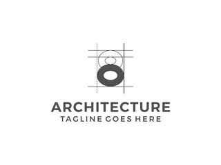 number 8 logo, creative architecture design, vector illustration, isolated on transparent background