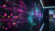 © ahmad - Abstract Digital Data Visualization Wall Display
