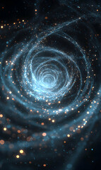 Wall Mural - cosmic vortex of shimmering particles a swirling nebula of stardust and ethereal light spirals inwar