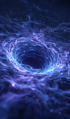 Wall Mural - cosmic vortex a journey through nebulous space toward an enigmatic celestial gateway of boundless im