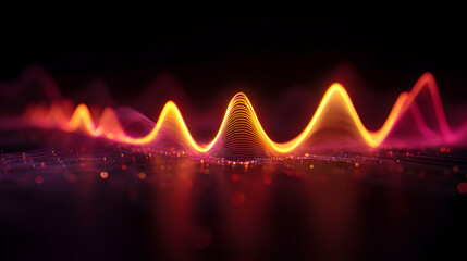 Wall Mural - vibrant abstract waveform design showcases interconnected networks with dynamic energy flow and puls