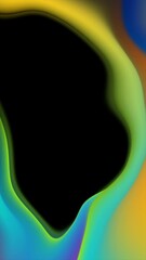 Aufkleber - Colorful smooth liquid abstract waves on the black background. Vertical looped video animation