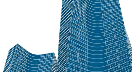 Wall Mural - abstract houses modern architecture 3d