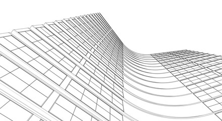 Wall Mural - abstract houses modern architecture 3d